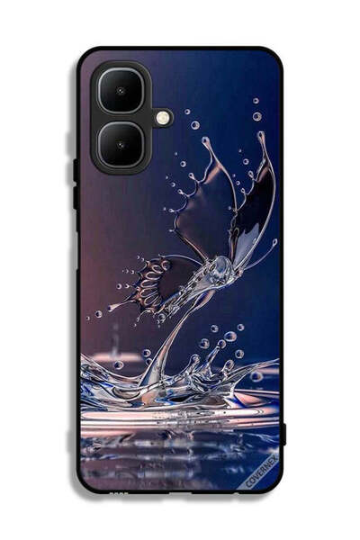 Covernex غطاء حماية لهاتف تكنو بوب 10 بنقشة قطرات الماء والفراشة