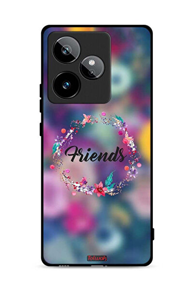 Tolwak غطاء حماية لهاتف Realme GT 7 5G برسومات زهور ورسومات خواتم