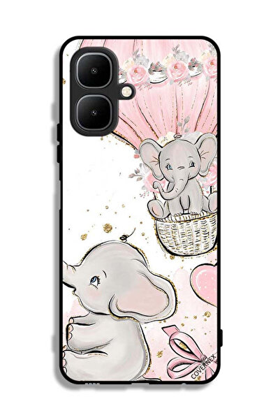 Covernex غطاء حماية لهاتف تكنو بوب 10 برسومات فيلة صغيرة