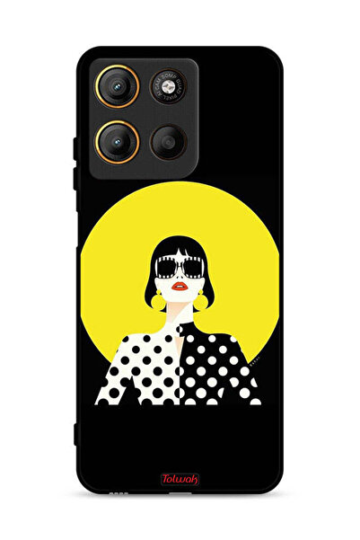 Tolwak غطاء حماية موتورولا موتو جي 15 بتصميم فتاة أنيقة