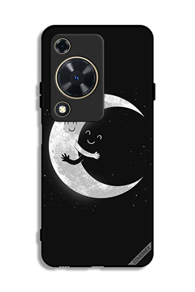 Covernex غطاء حماية لهاتف هواوي نوفا Y72S بتصميم عناق القمر والسماء المظلمة