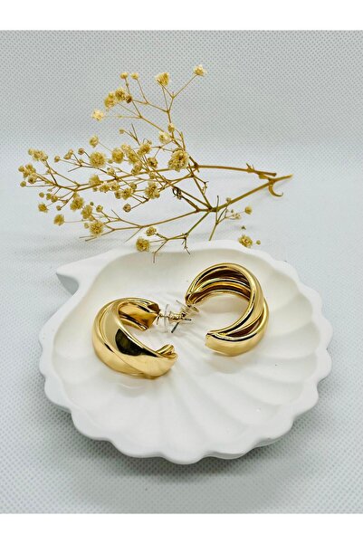 GenelTedarik أقراط دائرية كبيرة الحجم من الفولاذ