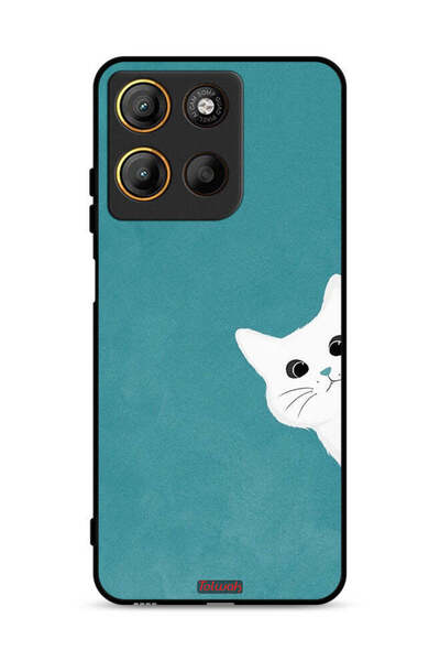 Tolwak غطاء حماية لهاتف موتورولا موتو جي 15 بتصميم قطة