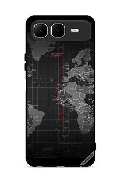 Covernex غطاء حماية لهاتف Infinix Smart 10 Plus بتصميم خريطة العالم