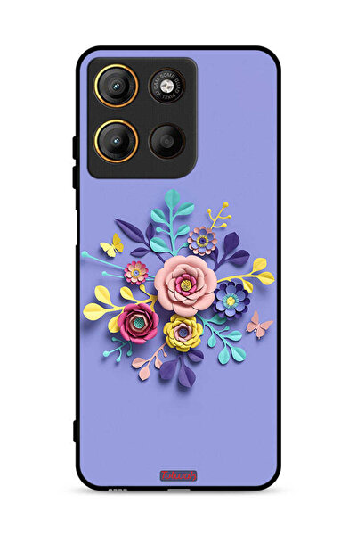 Tolwak غطاء حماية موتورولا موتو جي 15 بتصميم زهور فنية