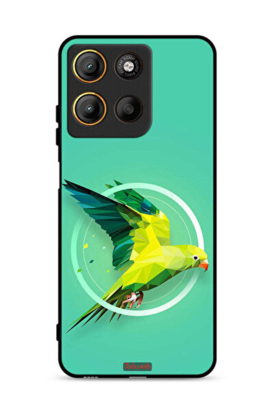 Tolwak غطاء حماية لهاتف موتورولا موتو جي 15 بنقشة فن تجريدي ببغاء