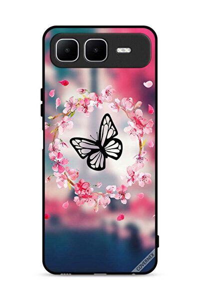 Covernex غطاء حماية لهاتف Infinix Smart 10 Plus بتصميم فراشة وحلقة زهور