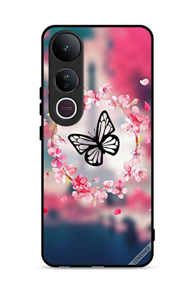 Covernex غطاء حماية لهاتف Vivo V50 Lite مع حلقة على شكل فراشة وزهرة