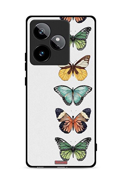 Tolwak غطاء حماية لهاتف Realme GT 7T 5G بنقشة أربع فراشات