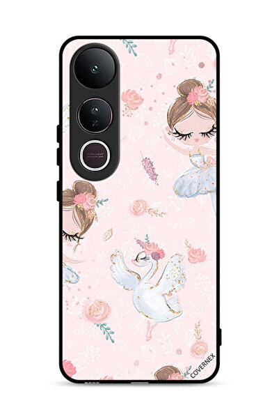 Covernex غطاء حماية فيفو V50 لايت - فتاة وزهور