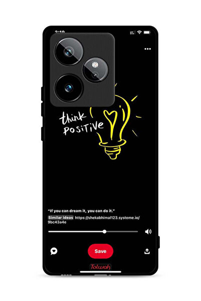 Tolwak غطاء حماية لهاتف Realme GT 7T 5G - فكر بإيجابية