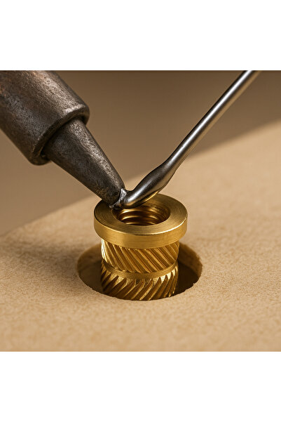 3Do.Lab 1/4 Inch Pirinç Dişli Insert Somunu – 3D Yazıcı, Kamera Rig ve Tripod Bağlantı Parçası (1 ADET)