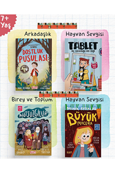 Gülce Kitap 7+ YAŞ- Mutsuzgiller, Minik Ayaklar Büyük Macera, Dostluk Pusulas...