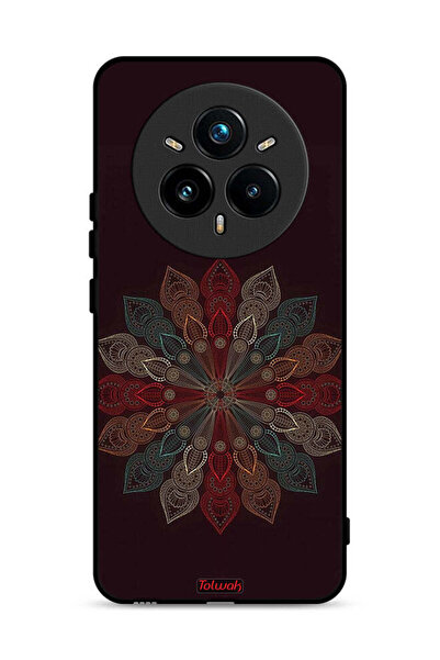 Tolwak غطاء حماية لهاتف Realme 14 Pro Plus 5G بنقشة زهرة ماندالا