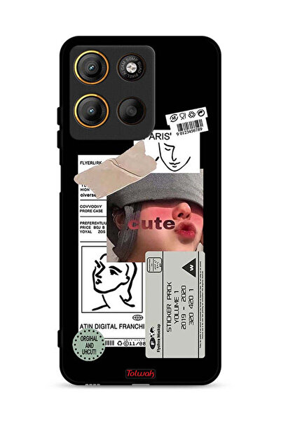 Tolwak غطاء حماية لهاتف موتورولا موتو جي 15 بملصق لطيف