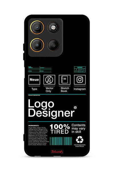 Tolwak غطاء حماية لهاتف موتورولا موتو جي 15 - ملصق مصمم بشعار