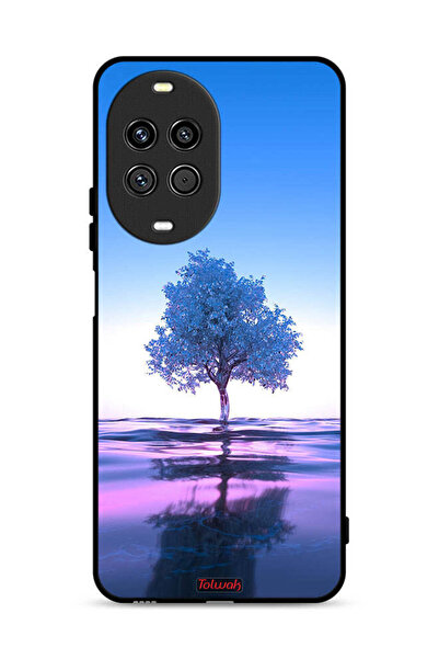 Tolwak غطاء حماية لهاتف هواوي نوفا 14 برو 5G، شجرة نيون، انعكاس مائي، فن رقمي