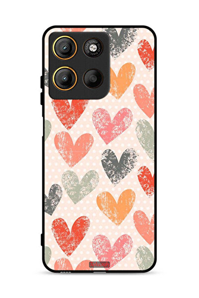 Tolwak غطاء حماية لهاتف موتورولا موتو جي 15 برسومات قلوب فنية