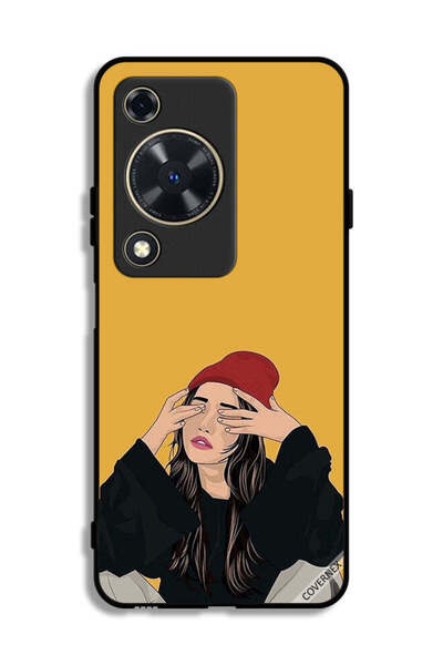 Covernex غطاء حماية لهاتف هواوي نوفا Y72S برسومات فتاة حزينة