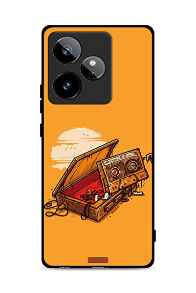 Tolwak غطاء حماية لهاتف Realme GT 7T 5G مع فن الكاسيت والشريط اللاصق