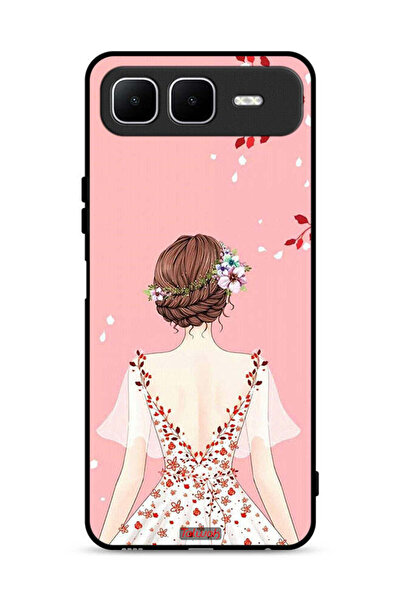 Tolwak غطاء حماية لهاتف إنفينيكس سمارت ١٠ بلس برسومات فتاة واقفة