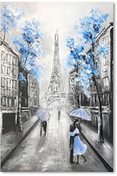 Today Idea لوحة فنية جدارية من قماش ALAYRA لبرج إيفل، منظر مدينة باريس، ديكور منزلي حديث، مؤطرة (60×120 سم)