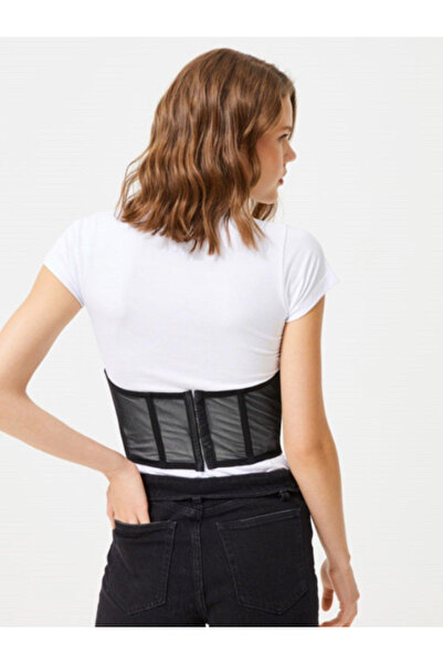 Cozy Koala Black Tulle, Transparent Fancy Corset, Underwire Bustier