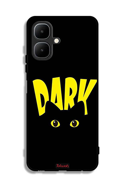 Tolwak غطاء حماية لهاتف إنفينيكس سمارت 10 - قطة داكنة