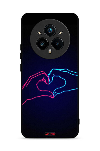 Tolwak غطاء حماية لهاتف Realme 14 Pro Plus 5G بتصميم يد مؤثرة تصنع القلب
