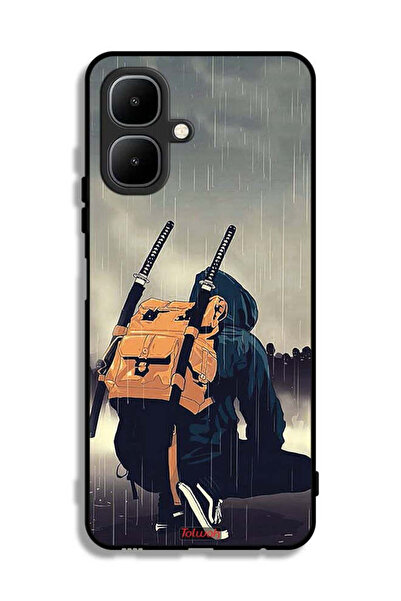 Tolwak غطاء حماية لجهاز Infinix Smart 10 بتصميم سيف ساموراي الرقمي