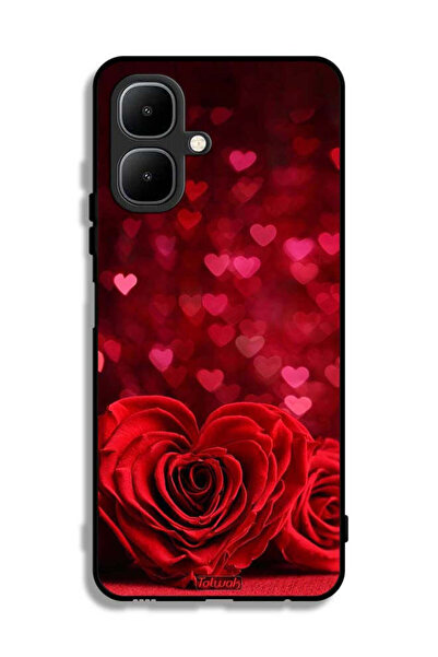 Tolwak غطاء حماية من إنفينيكس سمارت ١٠ بنقشة زهور على شكل قلب وفن تجريدي