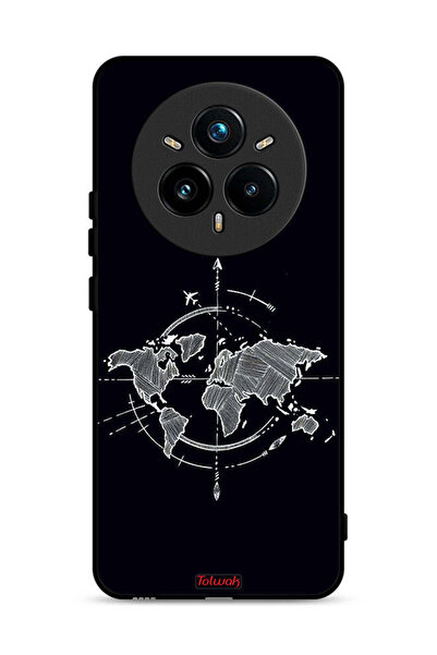 Tolwak غطاء حماية لهاتف Realme 14 Pro Plus 5G برسومات البوصلة