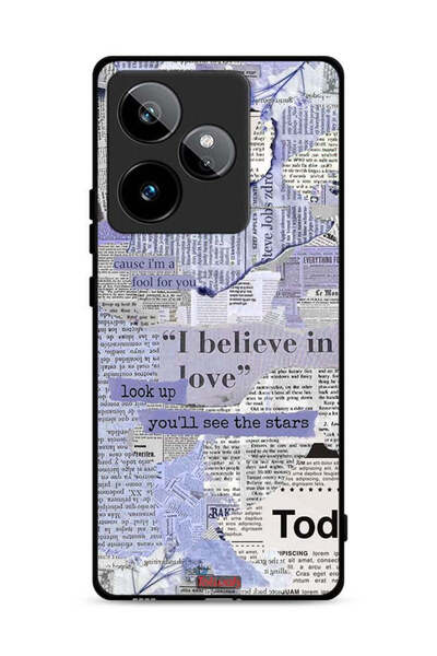 Tolwak غطاء حماية لهاتف Realme GT 7 5G، قطع من الصحف