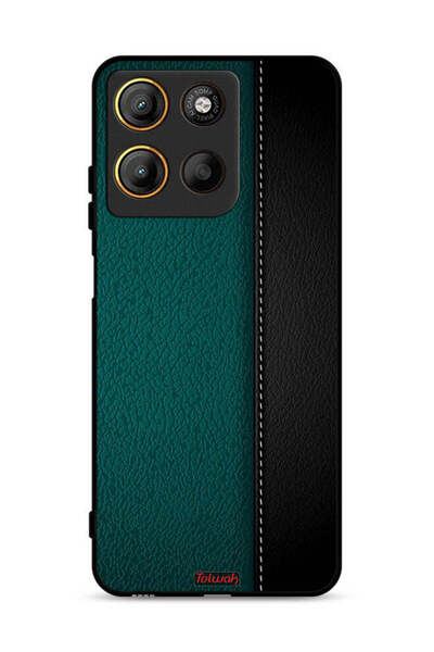 Tolwak غطاء حماية جلدي بنقشة جلدي لهاتف موتورولا موتو جي 15