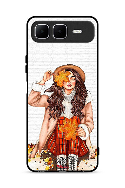 Tolwak غطاء حماية لهاتف إنفينيكس سمارت ١٠ بلس يحمل صورة أوراق الخريف