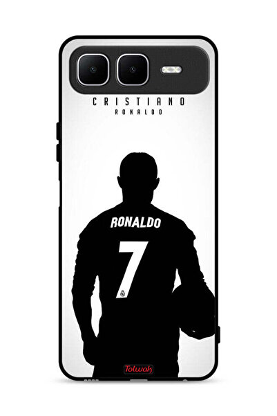 Tolwak غطاء حماية لهاتف Infinix Smart 10 Plus بقناع كريستيانو رونالدو