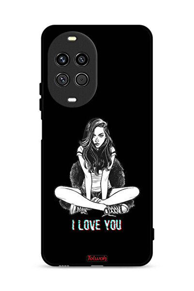 Tolwak غطاء حماية لهاتف هواوي نوفا 14 برو 5G، رسمة "أحبك"