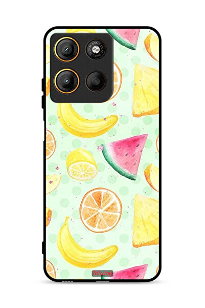 Tolwak غطاء حماية لهاتف موتورولا موتو جي 15 برسومات فنية بألوان مائية وفواكه