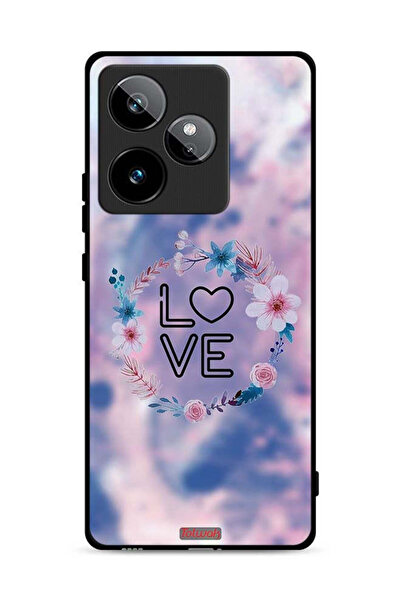 Tolwak غطاء حماية لهاتف Realme GT 7T 5G برسومات زهور الحب وخاتم فني