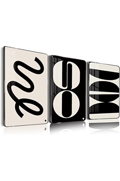 Today Idea مجموعة لوحات فنية جدارية بإطار أسود من توداي آيديا - 3 قطع