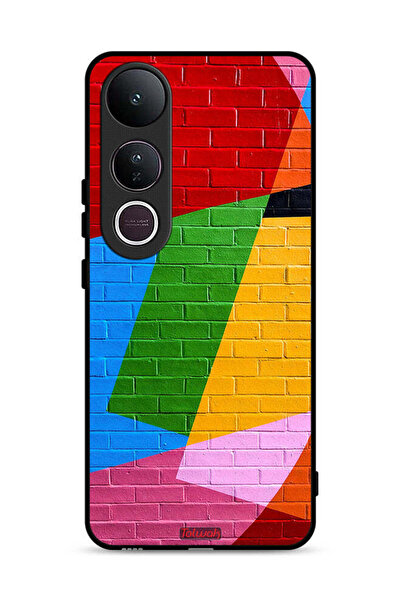 Tolwak غطاء حماية لهاتف Vivo V50 Lite برسومات جدارية ملونة