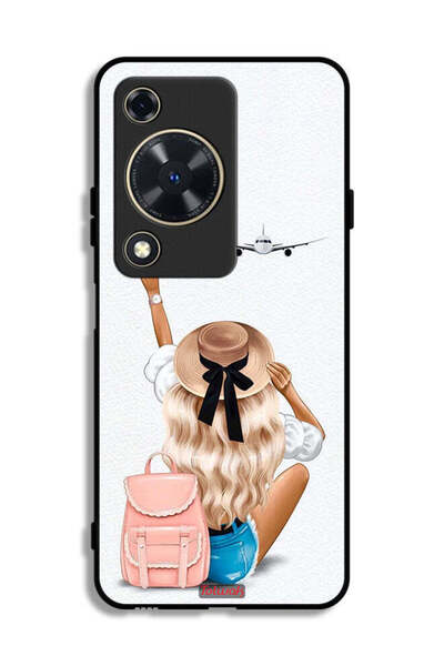 Tolwak غطاء حماية لهاتف هواوي نوفا Y72S بتصميم فتاة تحب السفر