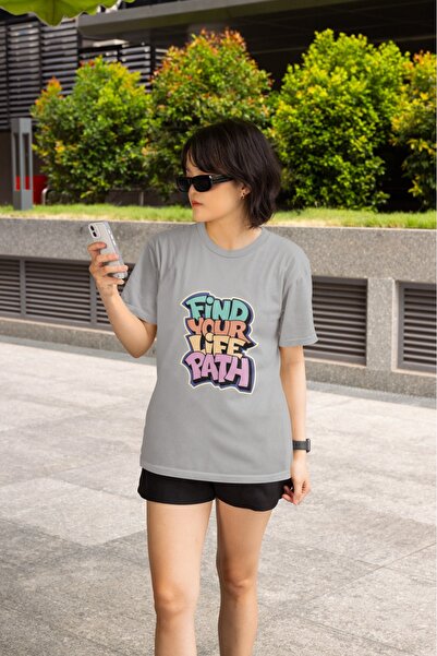 ArtYus Girl/Woman Find Your Life Path Transfer Printed Round Neck Short Sleev...