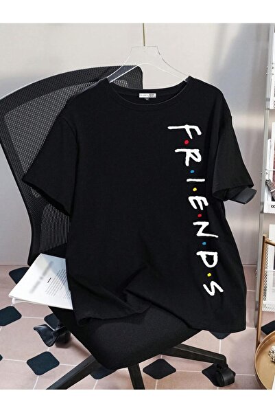 Flood Of Style Γυναικεία Μαύρα Παπούτσια Friends με τύπωμα oversized