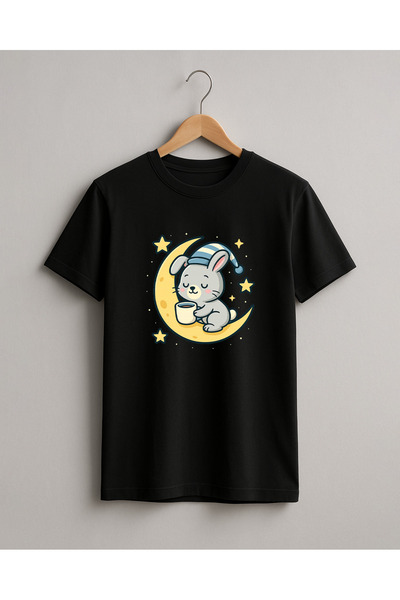 TREND YANKI T-Shirt for Women (Rabbit on the Moon)
