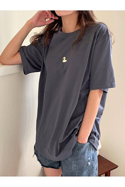 Flood Of Style Γυναικεία καπνιστή μίνι πάπια με τύπωμα oversized