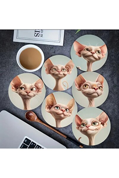 esdekor مجموعة من 6 قطع من أكواب السفينكس للقهوة والشاي