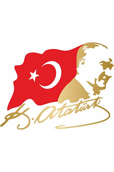 TSC Atatürk - Gazi Mustafa Kemal ve Türk Bayrağı Araba Oto Motosiklet Sticker...