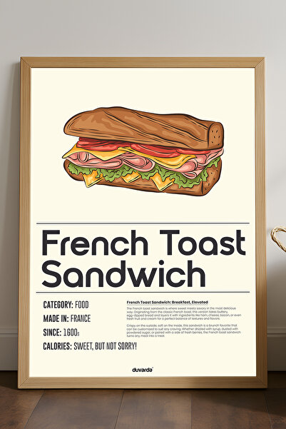 Duvarda Αφίσα με ξύλινο πλαίσιο French Toast, Διακοσμητικός πίνακας τοίχου κο...