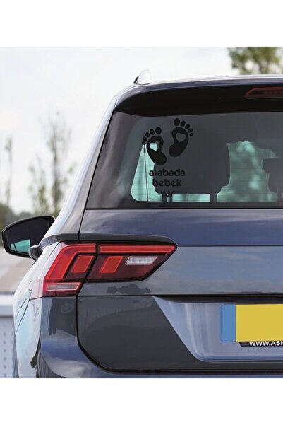 TSC Baby in Car Heart Auto Car Sticker 23cm Black Color